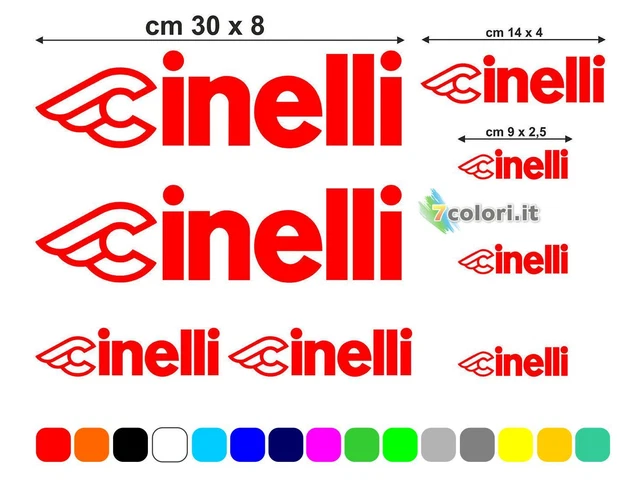 Lot De 8 Stickers Originaux Cinelli MASH SF - Autocollants Pour Cadre Vélo - NEUF
