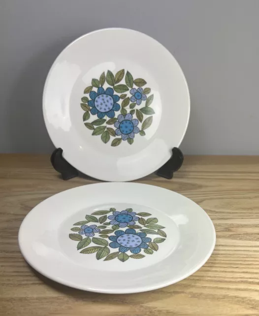 J & G Meakin STUDIO TOPIC 17cm Side/Tea Plates x  2