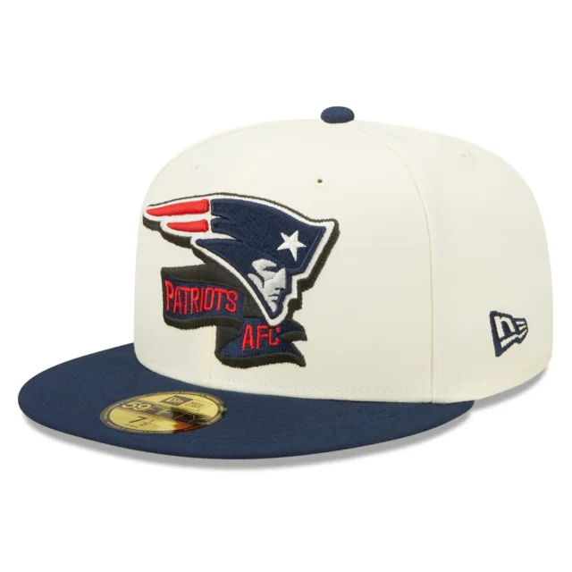 Cappellino ufficiale New Era New England Patriots 2022 pietra laterale NFL 59FIFTY montato