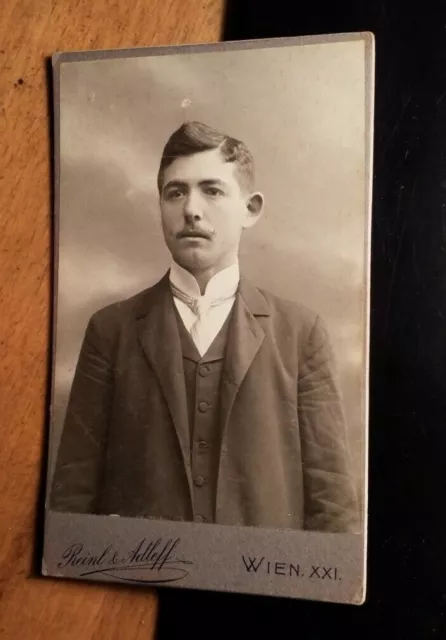 Mann mit Bart - Portrait / CDV Reinl & Adleff Wien XXI