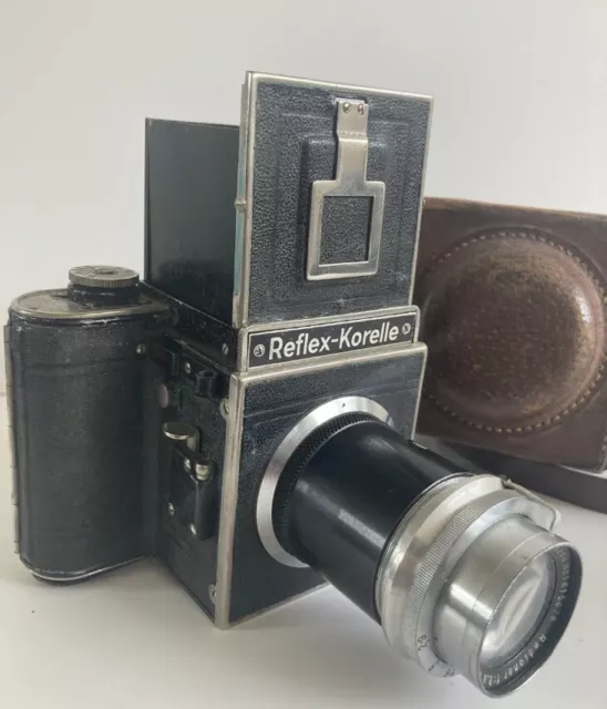 Cámara de película de 120 rollos Reflex-Korelle vintage. Sin probar/proyecto/repuestos 80 mm F2,9