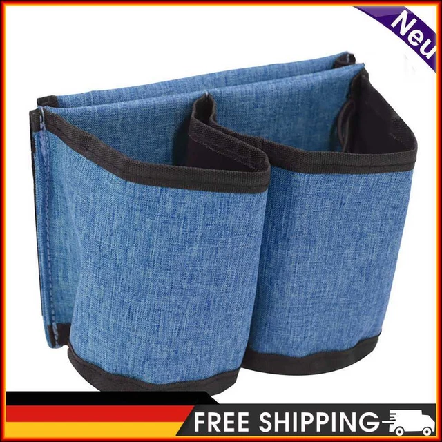 Equipaje bolsa de bebidas Oxford transpirable 2 tazas accesorios de viaje (azul)