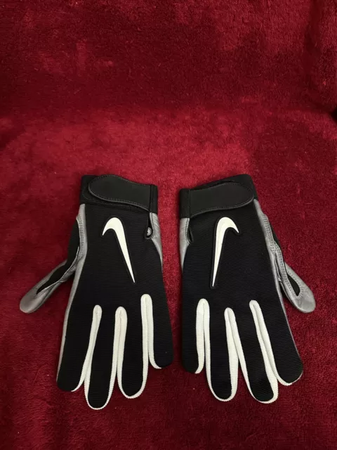 Nike NFL On Field Gloves Receiver Gloves Men's Size XL Black/Grey