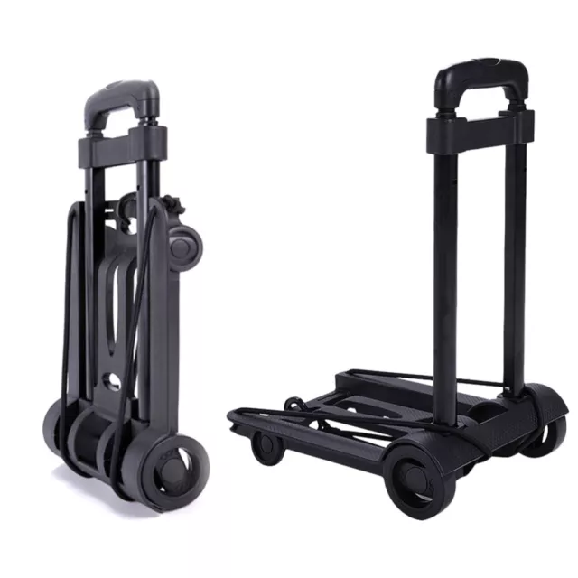 Portable Folding Trolley Luggage Lightweight Telescopic Shopping Hand Truck Iron