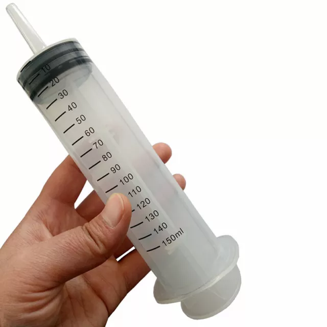 60-300ml Large Plastic Measuring Syringe Feed Disposable Pet Cubs Feeding