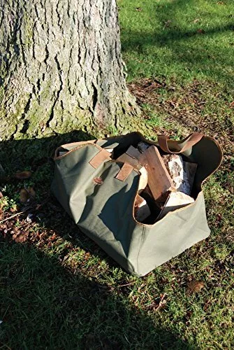 Esschert Canvas Fireplacebag, Green 2