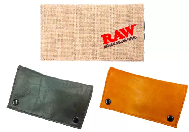 Raw Tobacco Pouch Pu Leather Wallet Stash Storage Case