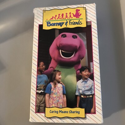 BARNEY FRIENDS CARING Means Sharing VHS Tape Video Kid Sing Songs RARE