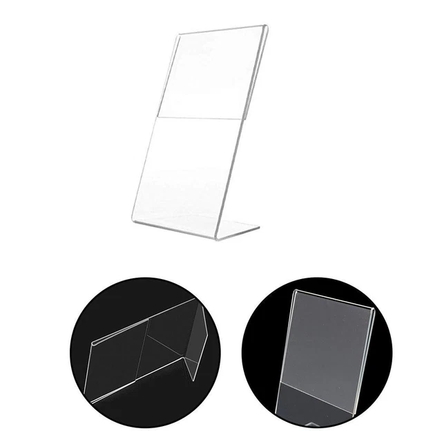 Klarer Acryl Displayständer Schreibtisch Kartendisplay Ständer 10 cm x 15 cm