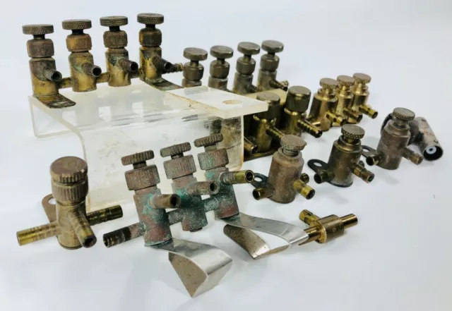 Vintage Steampunk Galore Halvin Brass Air Flow Control Original 21 Valves