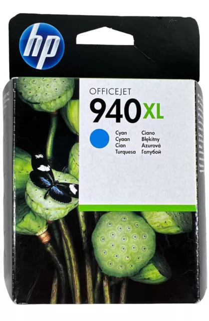 New Genuine HP 940XL High-Capacity Cyan Ink Cartridge C4907AE ~ Exp Warranty