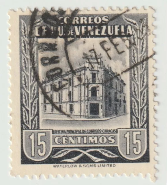 1953 Venezuela - Caracas Post Office "EE. UU. " - 15 C Stamp