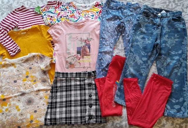 Girls Spring Summer Bundle Of Clothes Age 7-8 Inc Next Tu F&F +
