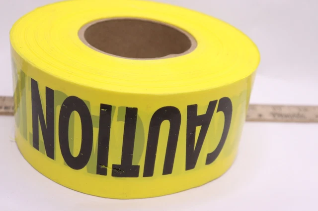 Empire Caution Barricade Tape Yellow/Black 3&quot; x 1000' 77-1001