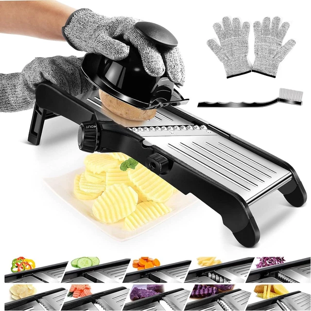 MANDOLIN MULTIFUNCTIONAL SLICER Crinkle Chips Cutter Wave Fruit Vegetable Slicer £20.89