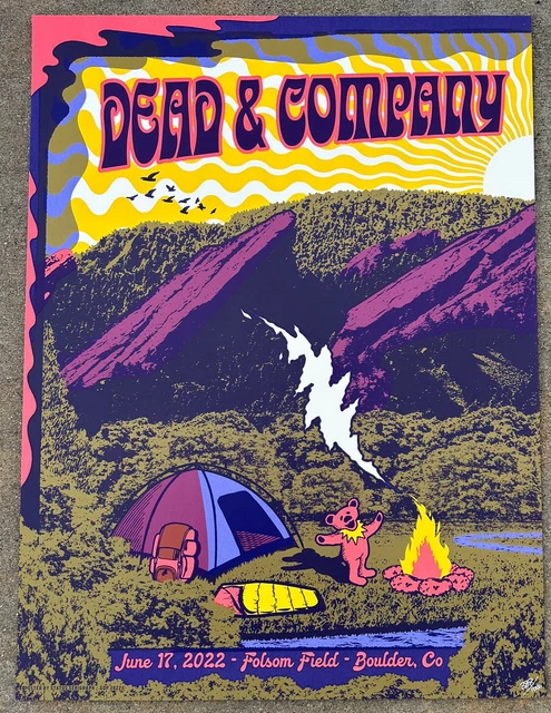 DEAD & COMPANY June 17, 2022 Folsom - Boulder, Colorado Poster By Justin Helton