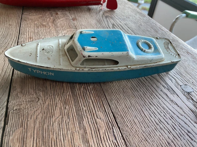 Jouet Ancien Jep 912-2 Bateau Canot Typhon Mecanique 1950 32Cm