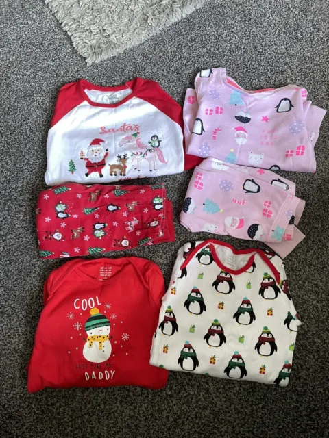 Christmas Bundle Pyjama Vests Baby Girl 12-18 18-24 Months