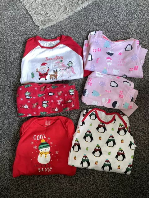 Christmas Bundle Pyjama Vests Baby Girl 12-18 18-24 Months