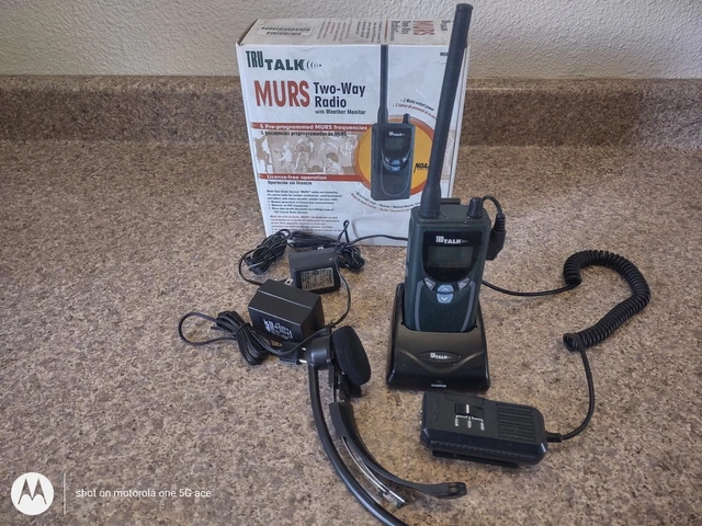 MURS Two-Way Radio with Weather Monitor, 2 Watts output, 5 Mile Range