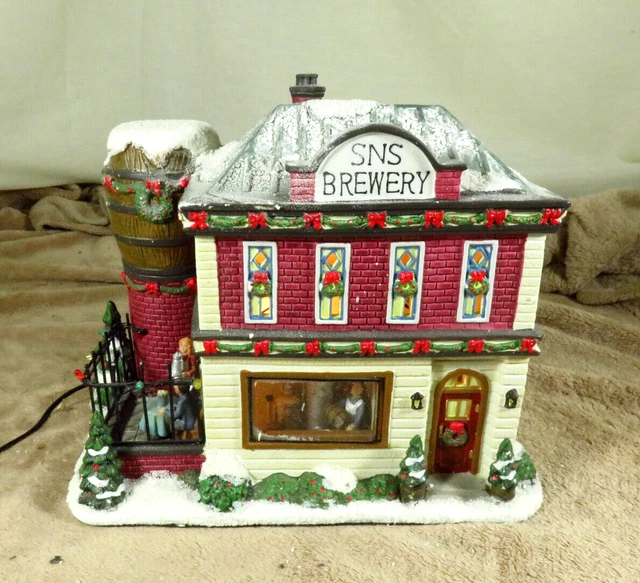 ST. NICHOLAS SQUARE Christmas Village "SNS BREWERY" Light / no Box