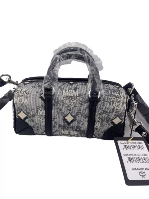 MCM Aren Boston Bag In Vintage Monogram Jacquard with Dust bag NWT