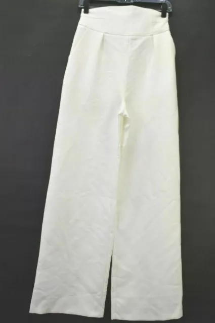 New Asos Women's Size 2 Large Belt Large Leg Stretch White Casual BOHO Pants