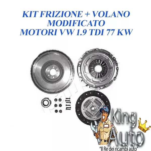 Kit Frizione Volano Modificato Audi A3 Vw Golf 1.9 Tdi 77 Kw Bkc = 835035