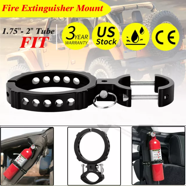 Car Roll Bar Fire Extinguisher Holder Mount Bracket Adjustable for Jeep Wrangler