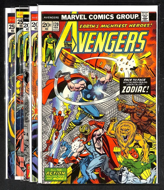 Avengers #120 thru 124 - Marvel - 1973 - Classic Bronze Age Avengers (MG) 48