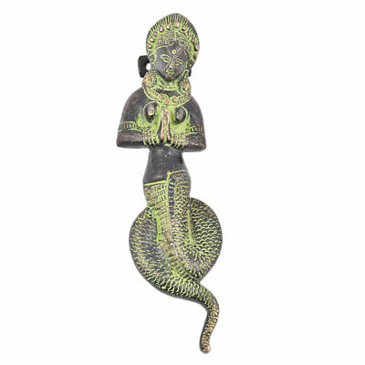 Set of 2 Antique Serpent God Bronze Door Handle Pull Handles Vintage Style