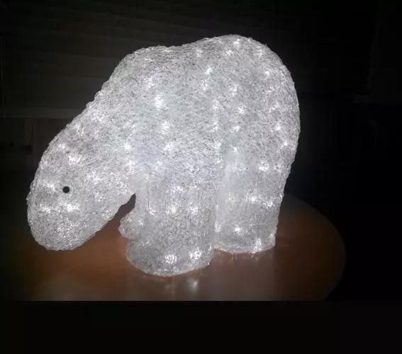 Orso Polare LED Scultura Pupazzo 3D Decorazione Esterna Natale