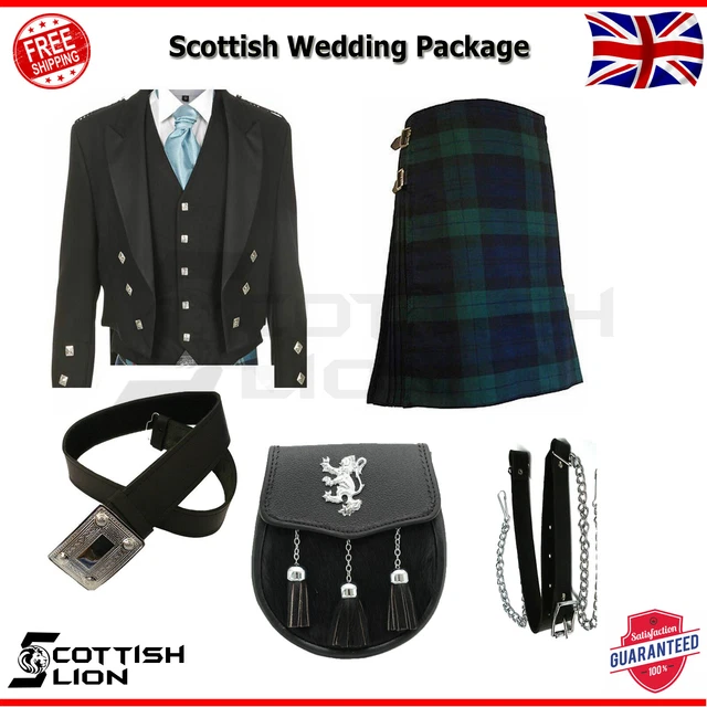 Abito da sposa scozzese tradizionale da uomo Completo da kilt delle Highland