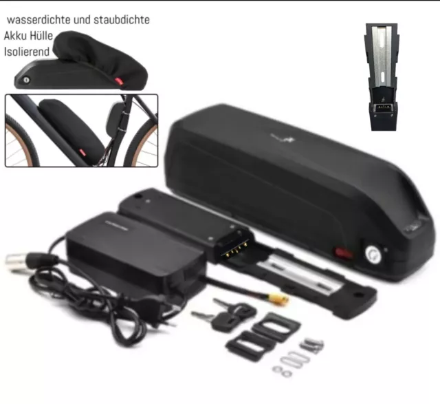 EBike 36V 48V 10/13Ah Akku Ladegerät Pedelec Hailong Batterie Hülle Yose 4Pin