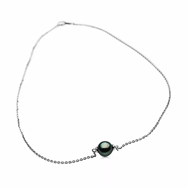 New 9-10 mm Tahitian Black Pearl Necklace Pacific Pearls® $559 Anniversary...