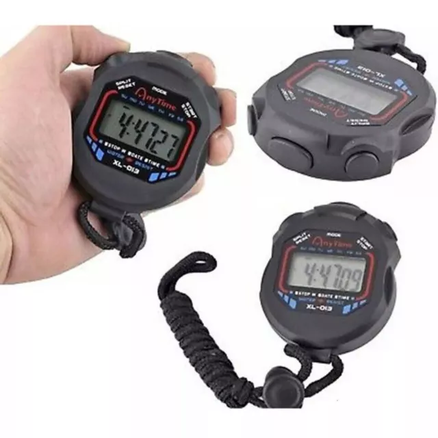 Cronometro Digitale Timer Orologio Allarme Palestra Corsa Nuoto Sport XL013 Nero