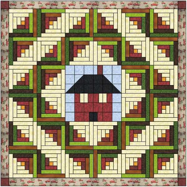 EASY QUILT KIT Log Cabin Cabin/Precut/Ready to Sew!! 68.95 PicClick
