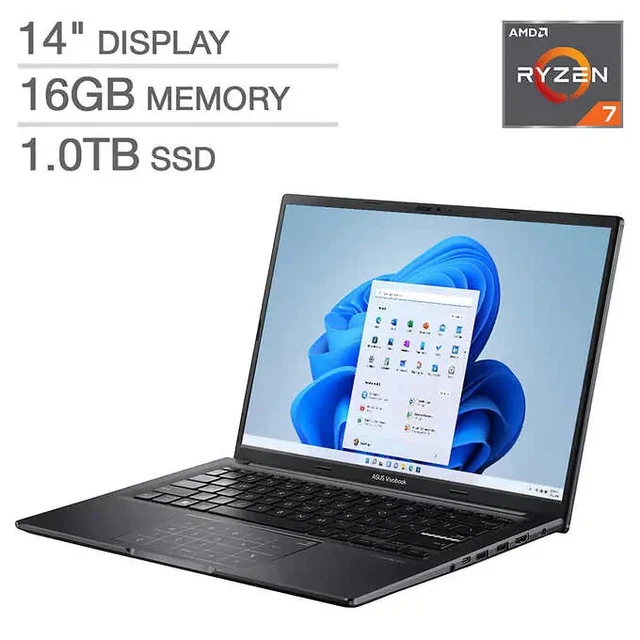 ASUS 14" Vivobook Laptop 16GB RAM 1TB SSD Ryzen 7 M1405YA-IS74 NEW SEALED