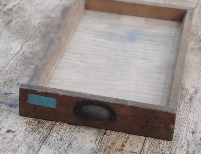 Original Schublade Holz Steckschriftkasten aus Druckerei Holzschublade Deko ~°