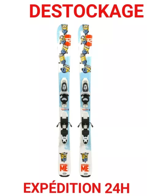 ski enfant occasion ROSSIGNOL "MIGNON" taille:104cm + fixations-----PETIT BUDGET 2