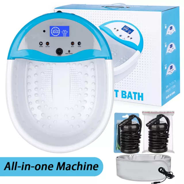 All-in-one Ionic Foot Spa bath Detox Machine Ion Feet Tub w/ 20 liners for Home