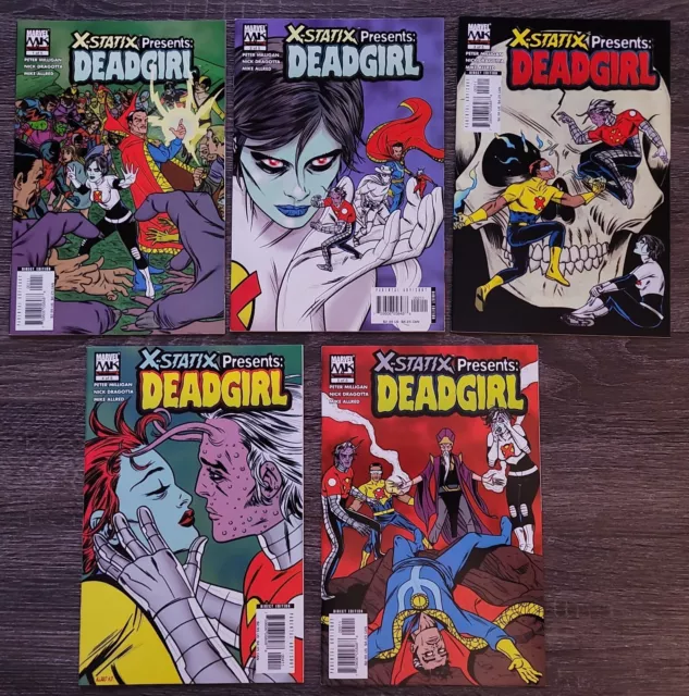 X-STATIX Presents: DEADGIRL #1-5 Complete Limited Set 2005 Marvel Comics NM LOOK