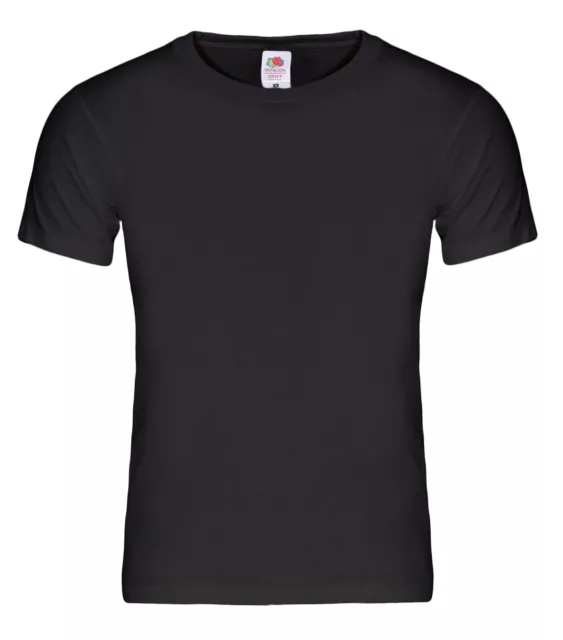 5 T-SHIRT FRUIT OF THE LOOM schwarz XXL "portofrei"