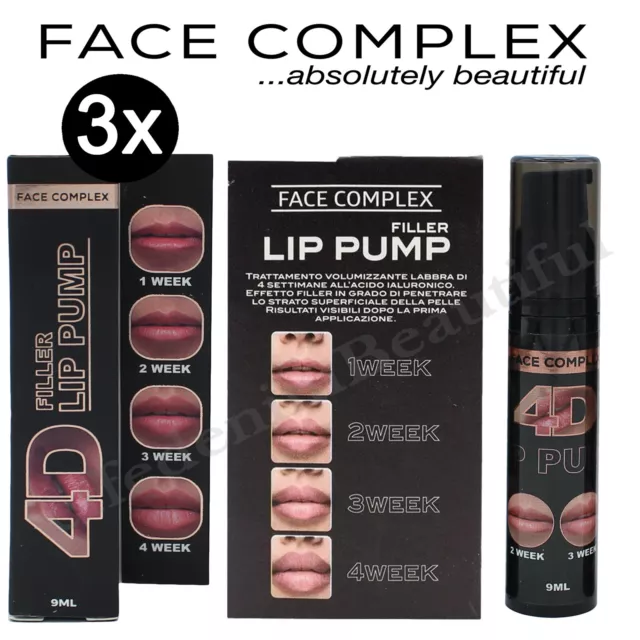 Trattamento Volumizzante Labbra Filler Lip Pump 4D Acido Ialuronico Face Complex