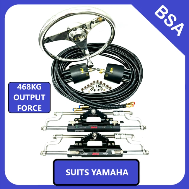 Hydraulic Boat Stainless Steering Twin Outboards/Helms Suits Yamaha 468Kg Force
