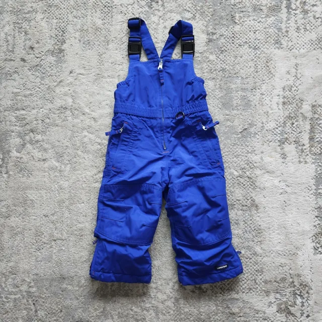 Lands’ End Toddler Kids Size 2T Blue Insulated Bib Snow Ski Suit Pants