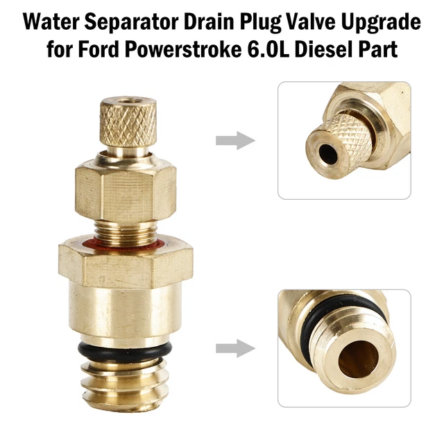 Water In Fuel (WIF) Drain Valve Adapter For 08-10 Ford 6.4L – Easy Install, Direct Fit