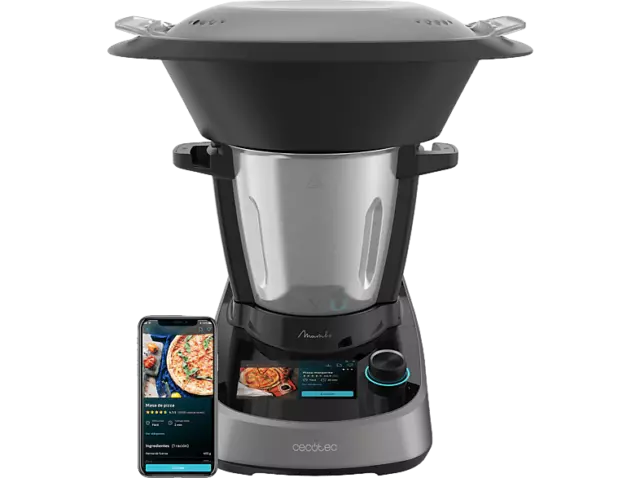 Robot de cocina - Cecotec Mambo Touch, 1600W, 3.3 l, 37 Funciones, Wi-Fi, TFT 5”