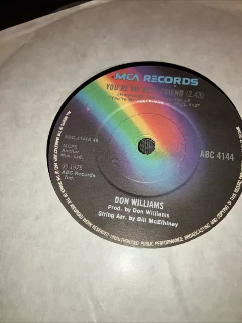 DON WILLIAMS you're my best friend 7" VINYL RECORD ABC 4144