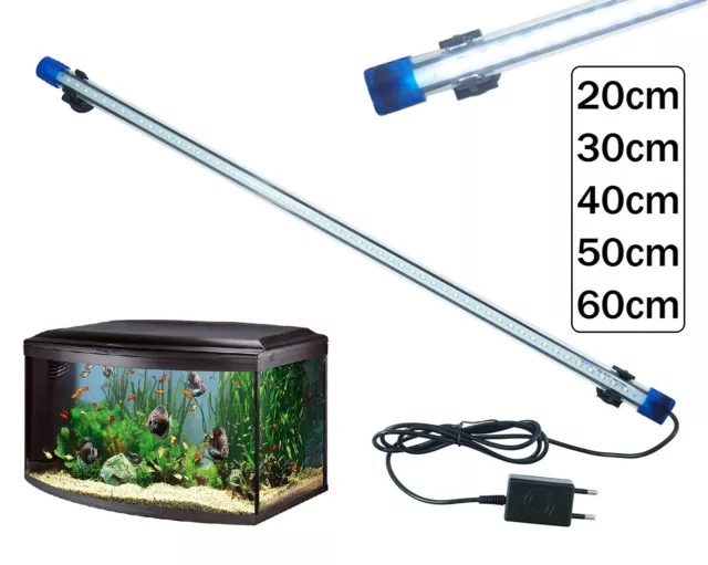 Barra Led Lampada Neon Acquario Impermeabile Waterproof Immersione Luce Bianca